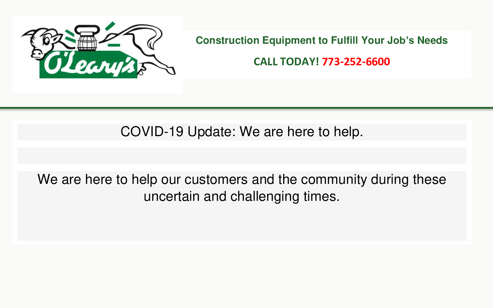 O'Leary's Contractors Equipment & Supply, Inc.